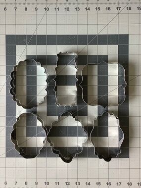 Set of 6 Metal Ornate Frame Cookie Cutters Fondant Sugar Cookies Baking
